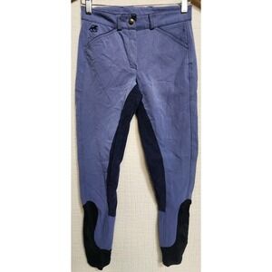 Piper Breeches By SmartPak Mid Rise Equestrian Riding Womans Sz26L Blue Navy NEW